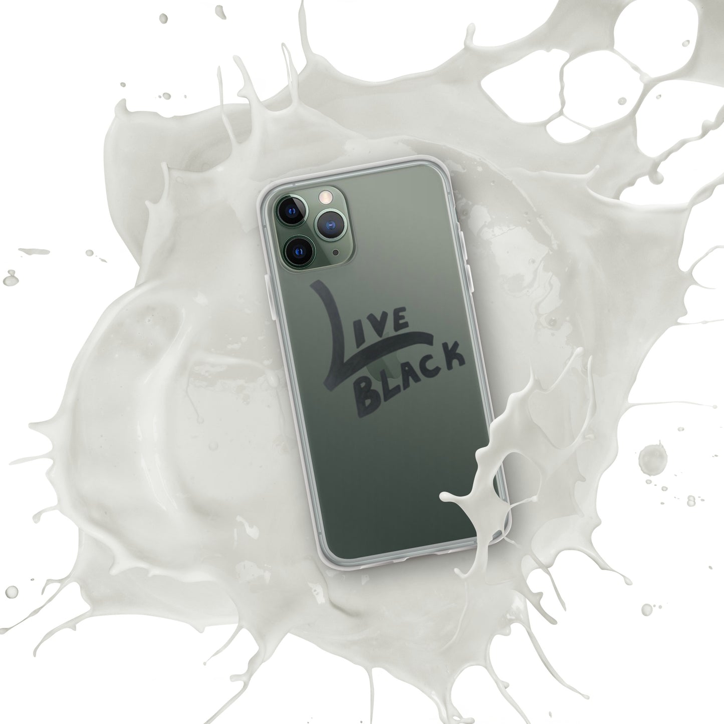 Live Black Clear Case for iPhone®