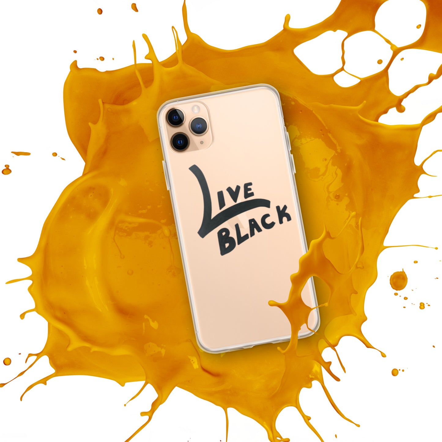 Live Black Clear Case for iPhone®