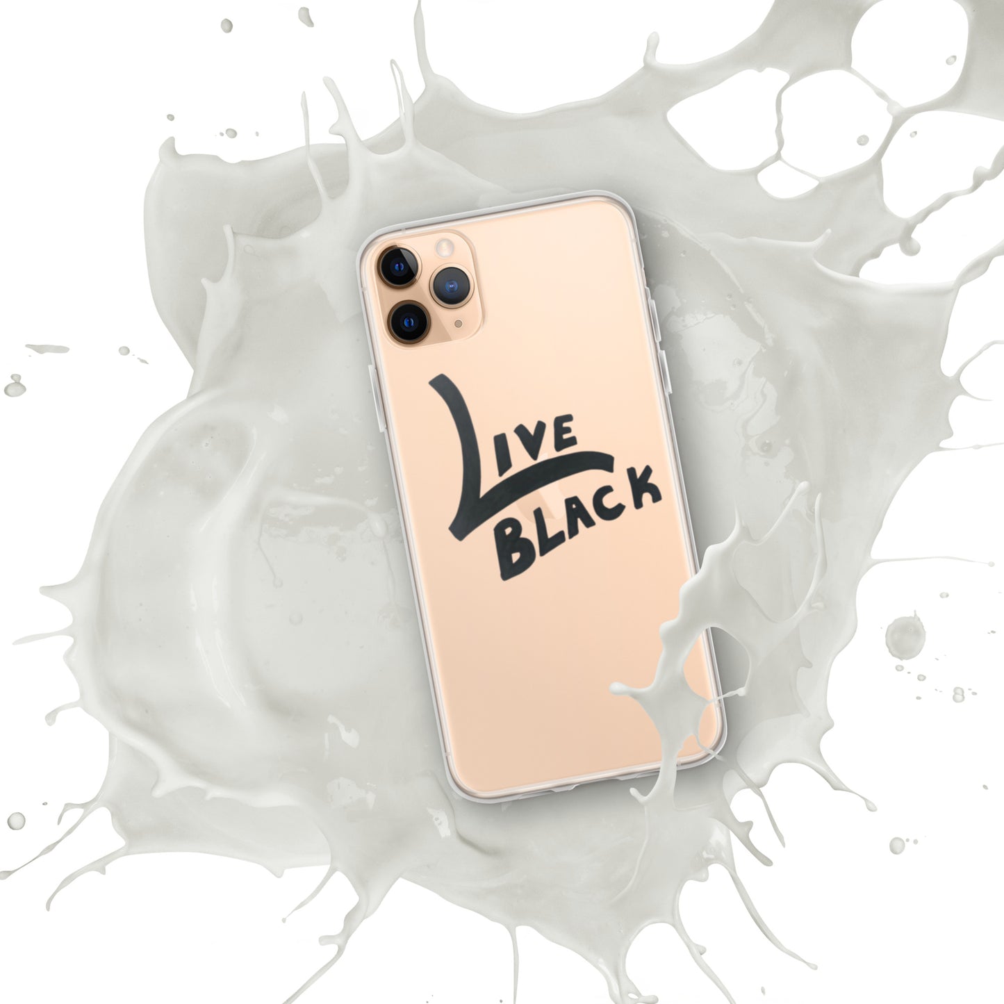 Live Black Clear Case for iPhone®