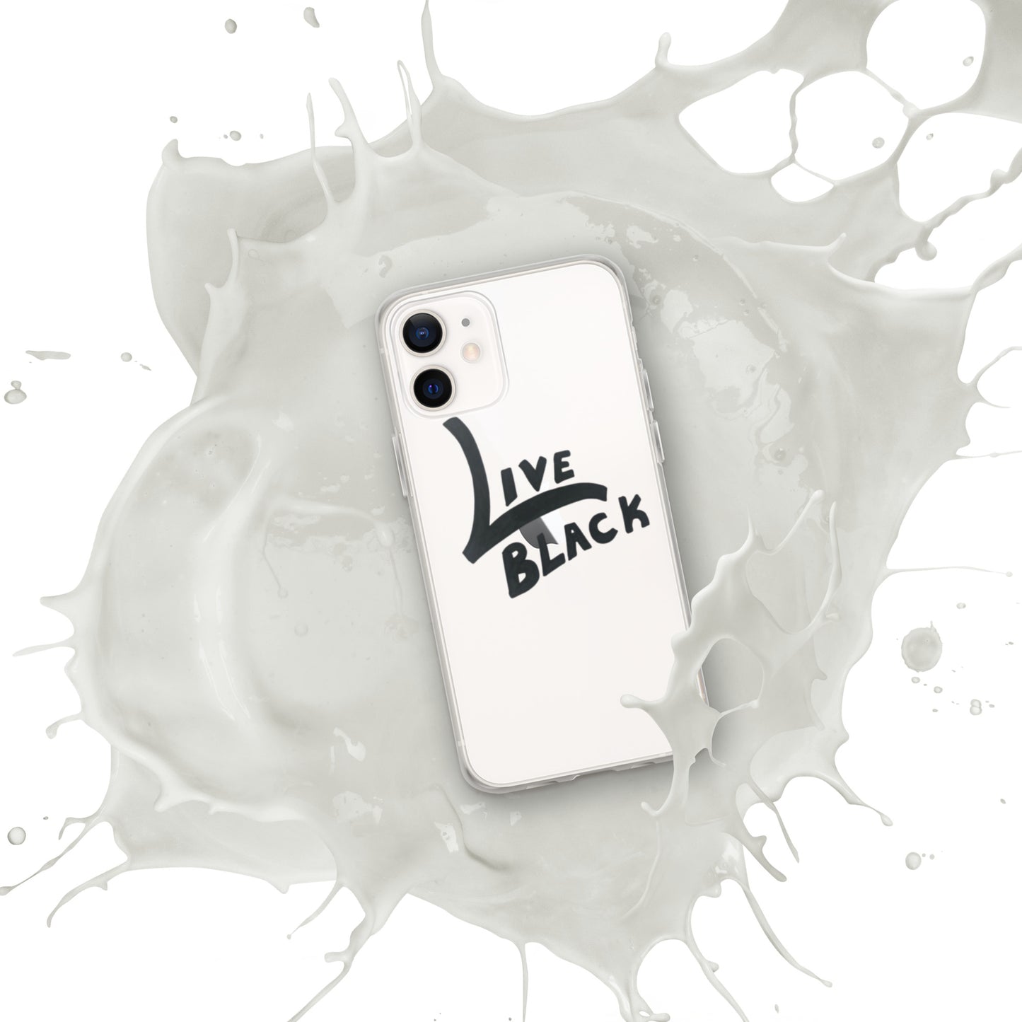 Live Black Clear Case for iPhone®