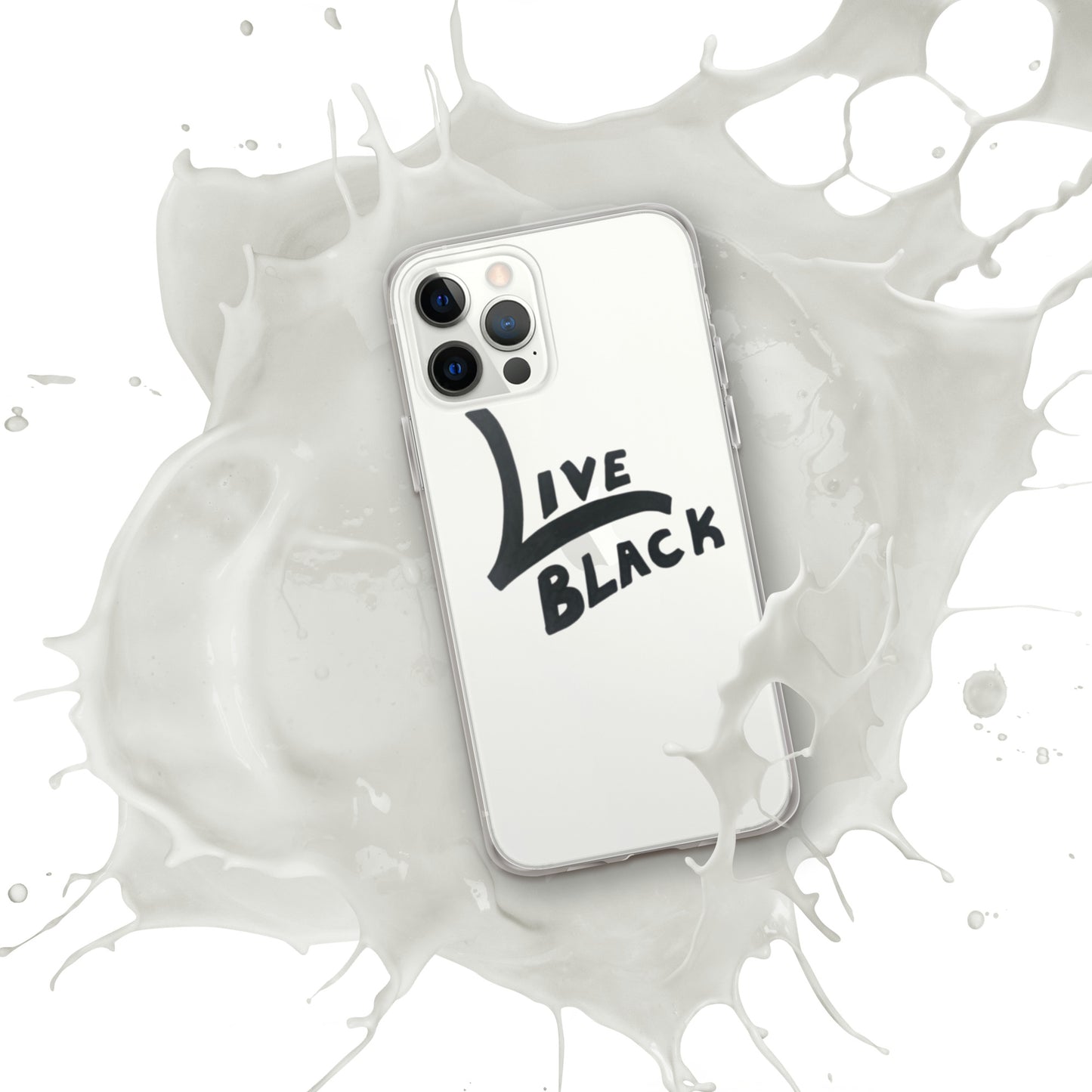 Live Black Clear Case for iPhone®