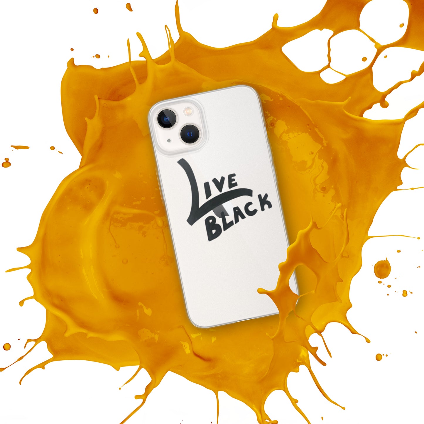 Live Black Clear Case for iPhone®