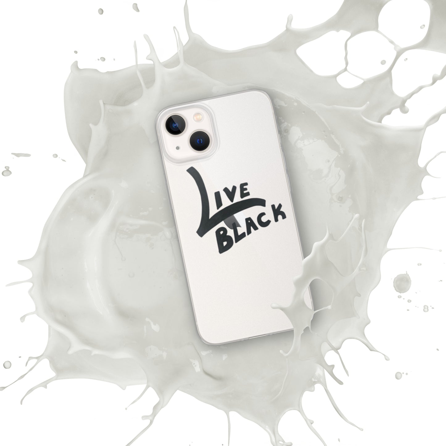 Live Black Clear Case for iPhone®