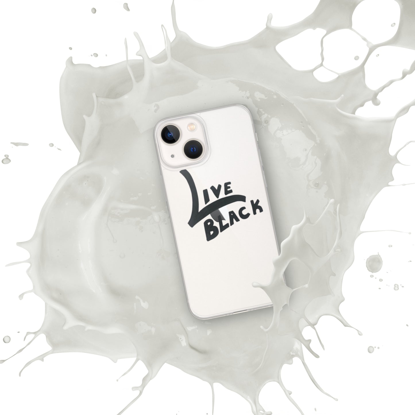 Live Black Clear Case for iPhone®