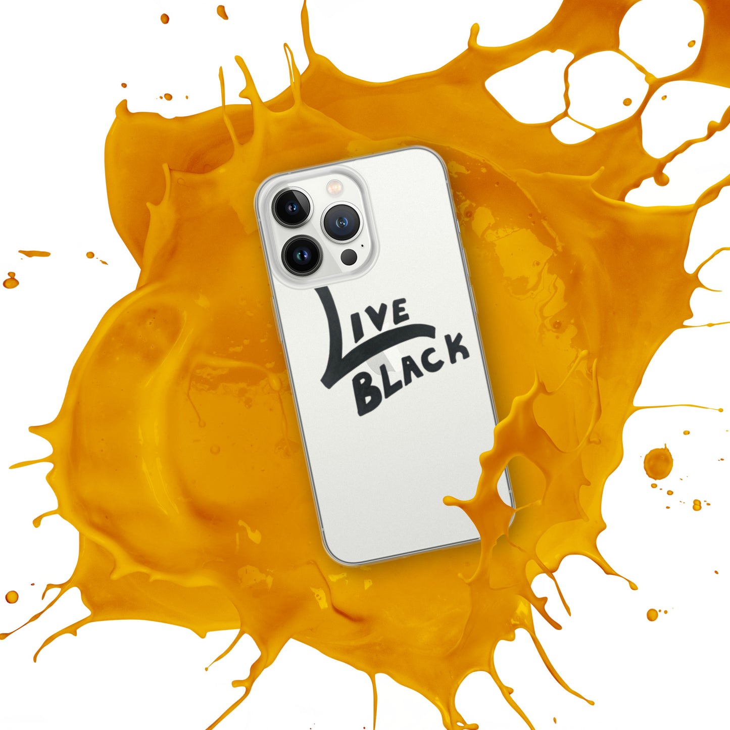 Live Black Clear Case for iPhone®