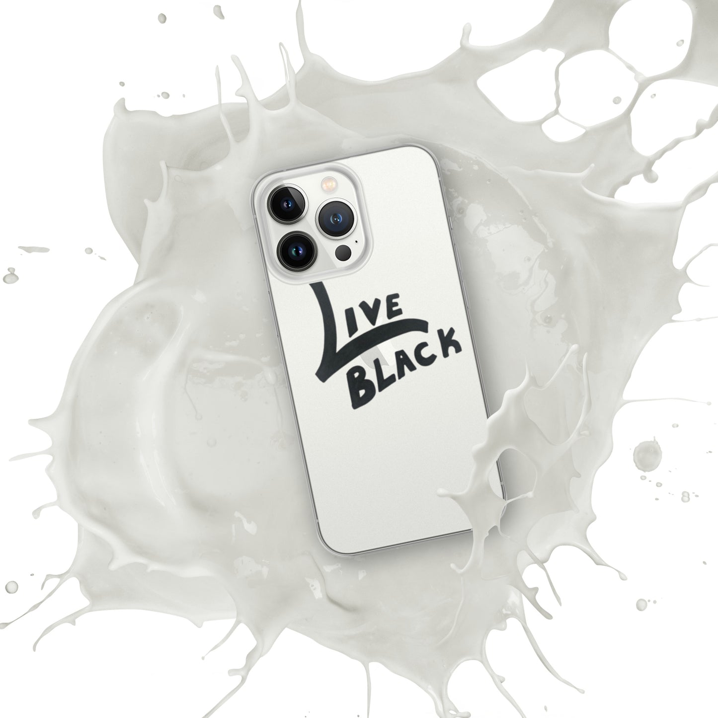 Live Black Clear Case for iPhone®