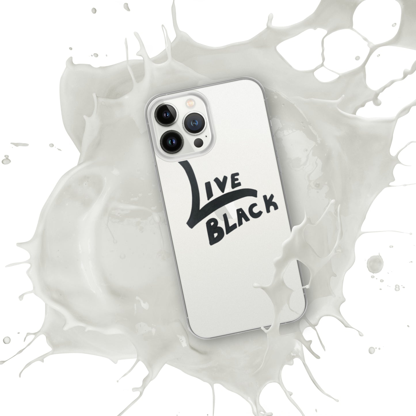 Live Black Clear Case for iPhone®