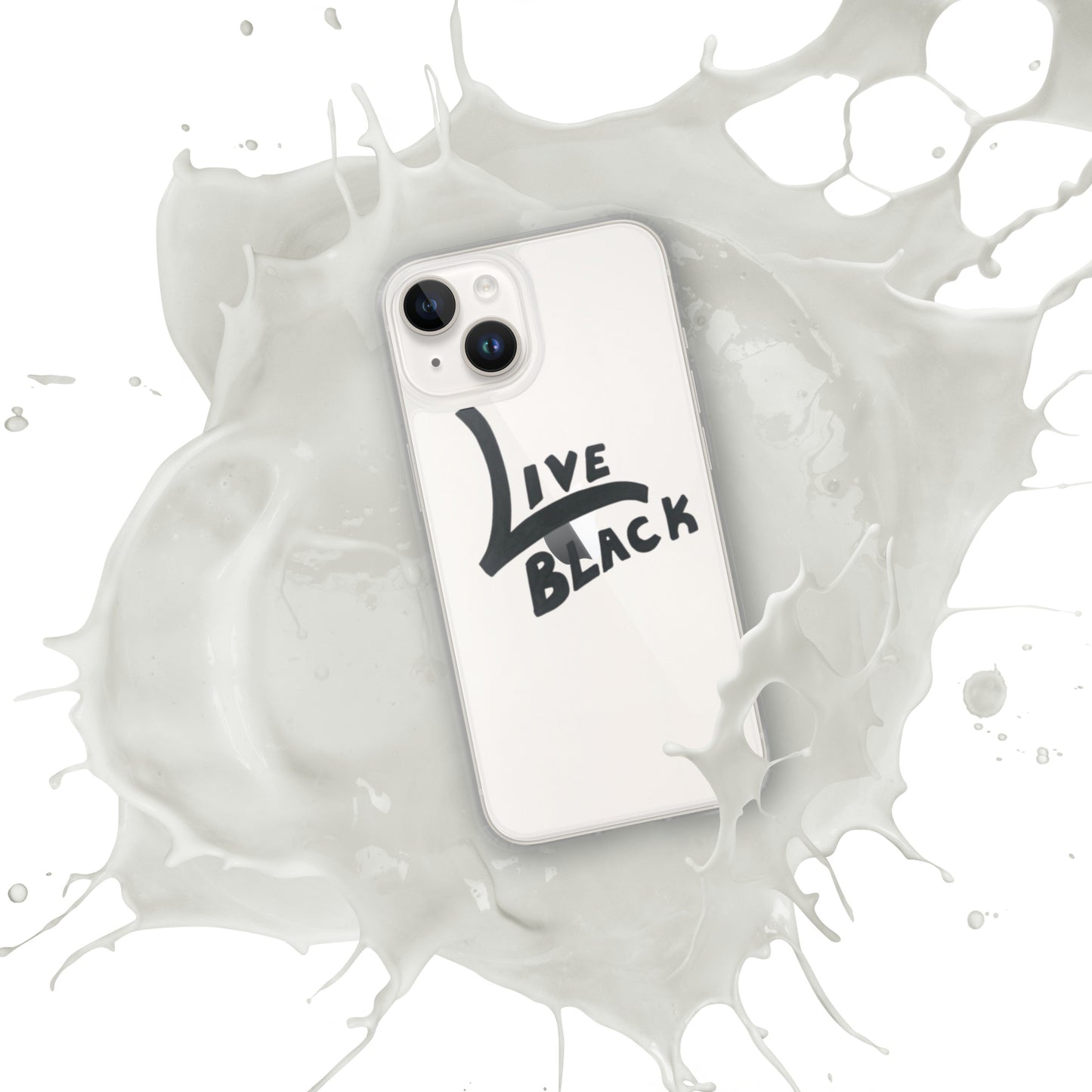 Live Black Clear Case for iPhone®