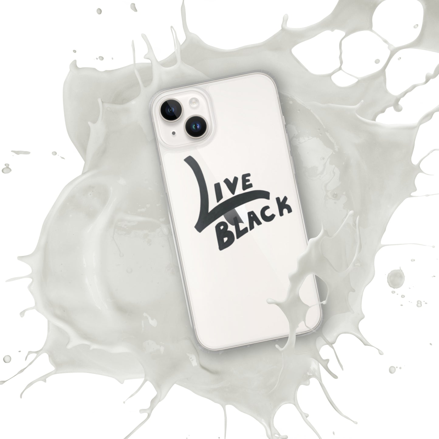 Live Black Clear Case for iPhone®