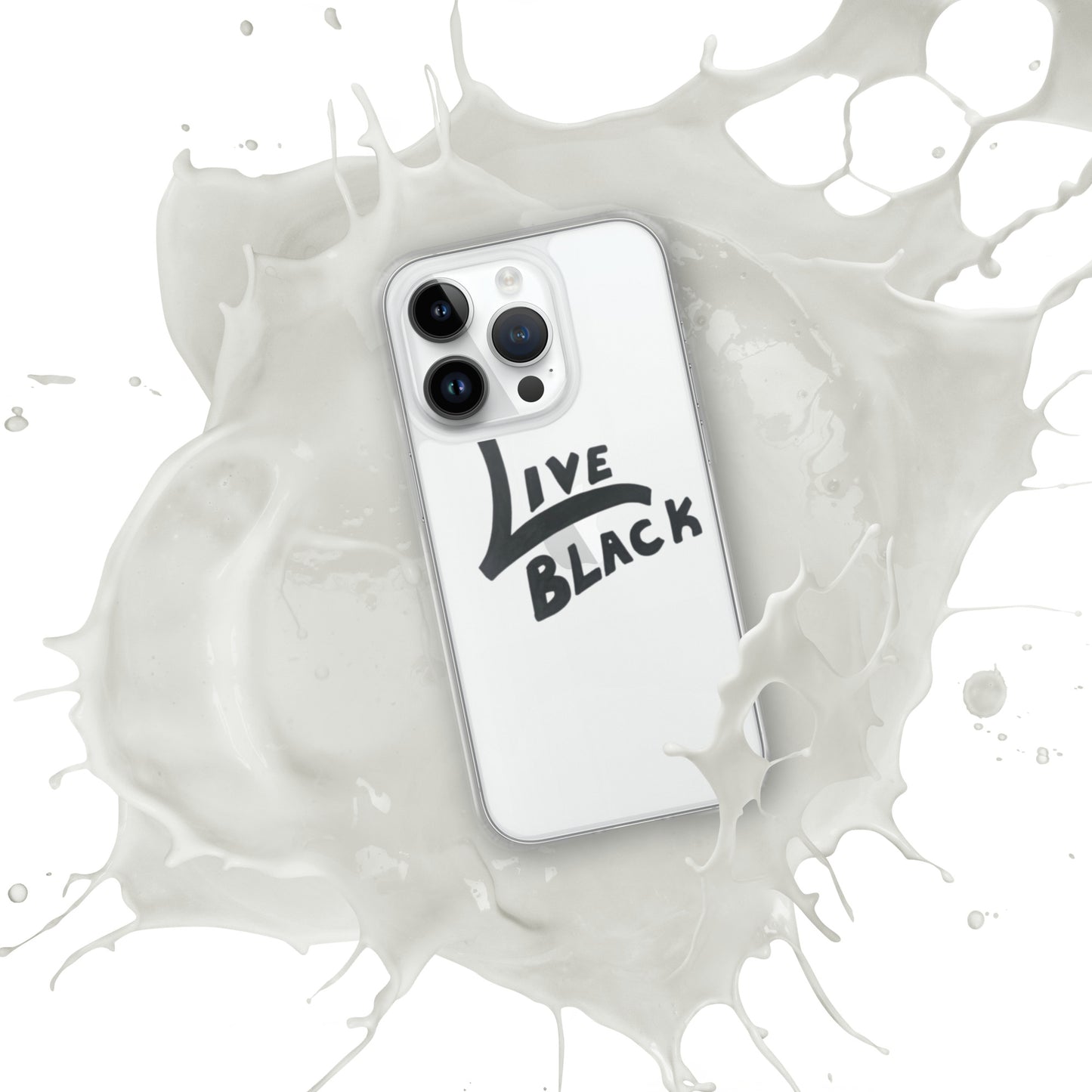 Live Black Clear Case for iPhone®