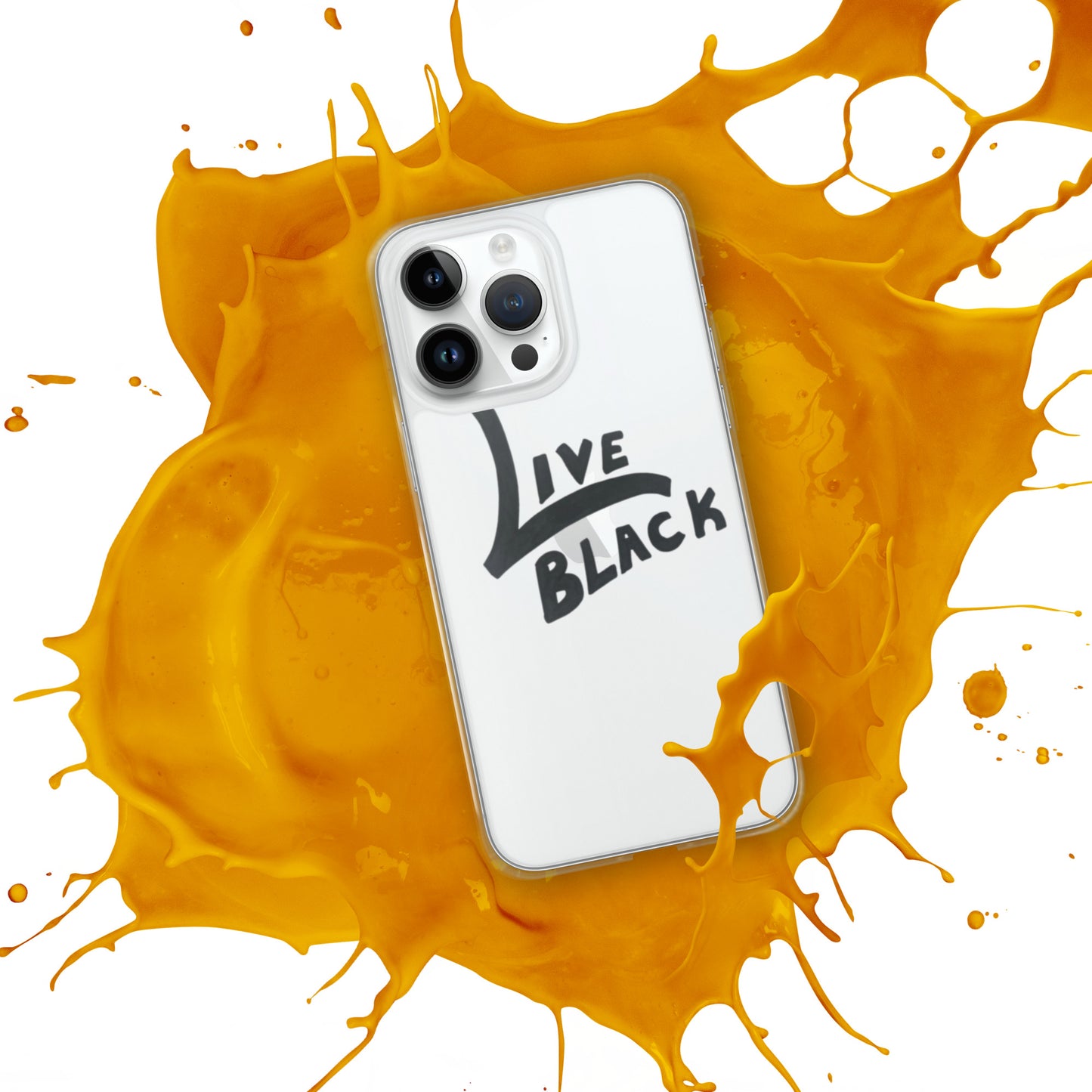 Live Black Clear Case for iPhone®